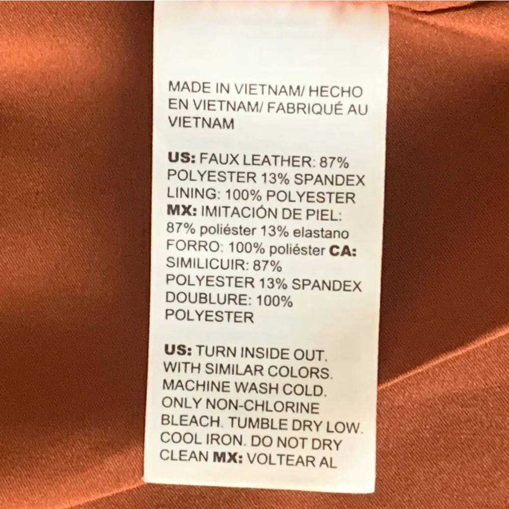 CHICO’S Faux Suede Long Double-Zip Moto Jacket Whiskey color size 2X GORGEOUS - Picture 7 of 16